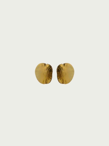 Gold Nutshell Earrings