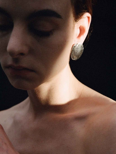 Silver Nutshell Earrings