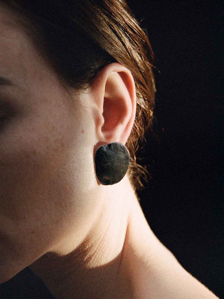 Silver Nutshell Earrings