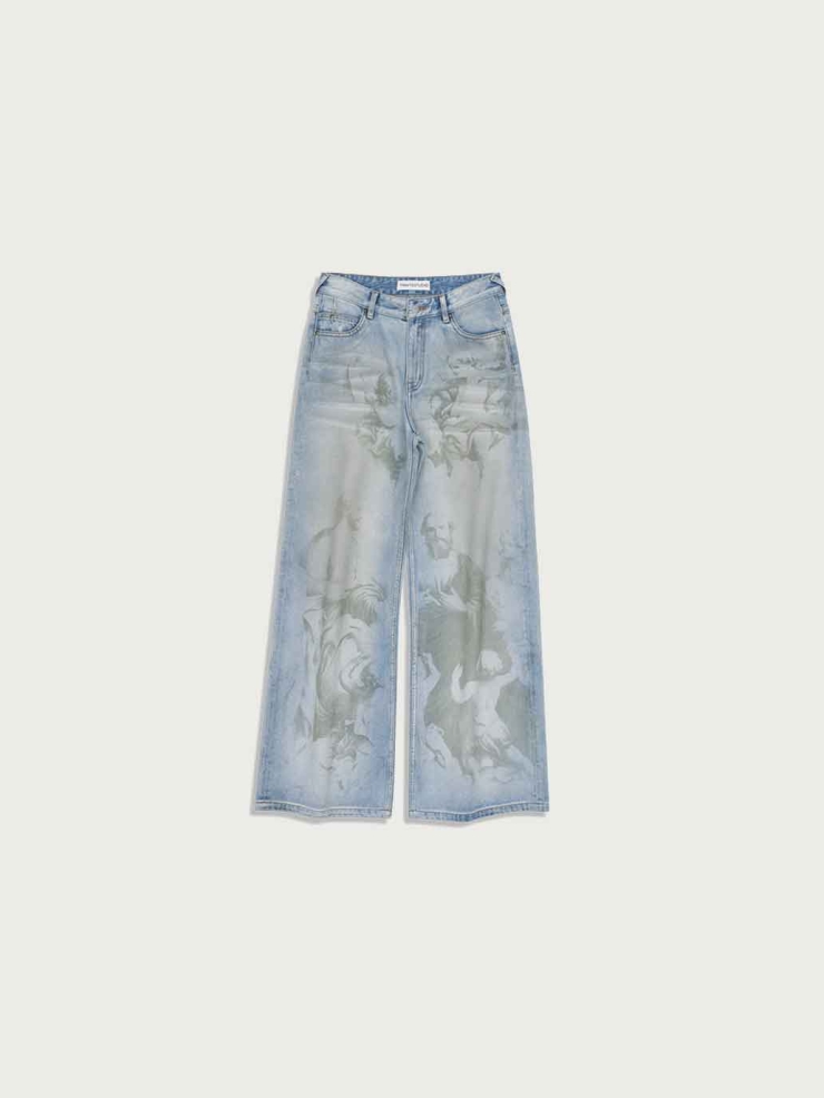 Classic Portrait Print Jeans