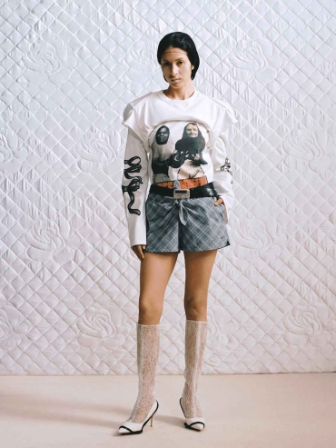 Blue Bow Plaid Shorts