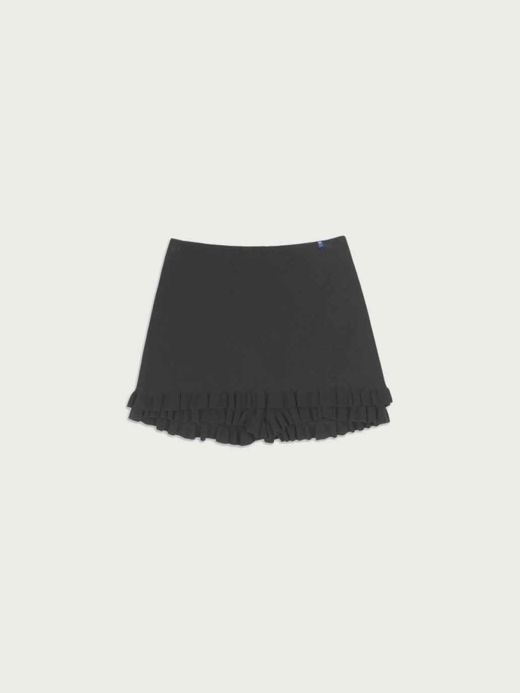Black Double Layer Shorts