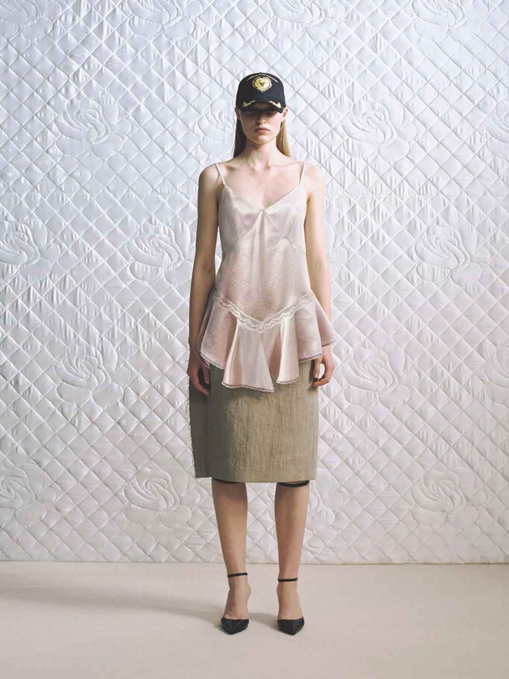 Nude Pink Lace Tank Top