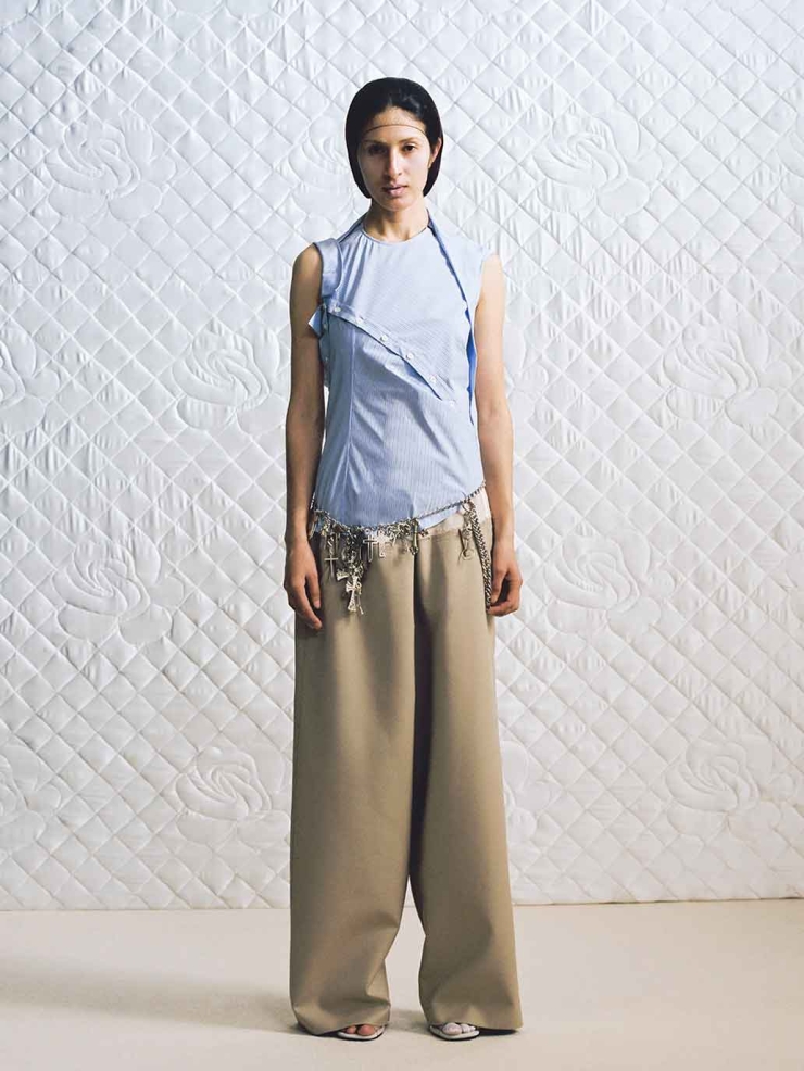 Blue Sleeveless Shirt