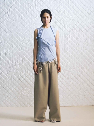 Blue Sleeveless Shirt