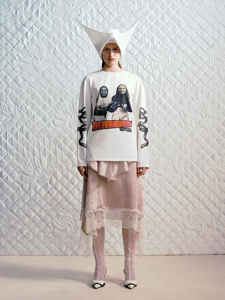 Pink&Polka Dot Paneled Lace Decorative Skirt