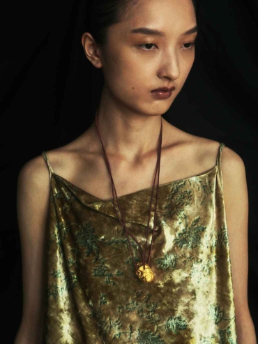 Golden Double-Sided Brow Charm Necklace