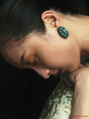 Green Palm Fruit Earrings