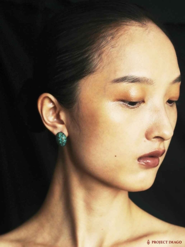 Green Palm Fruit Earrings