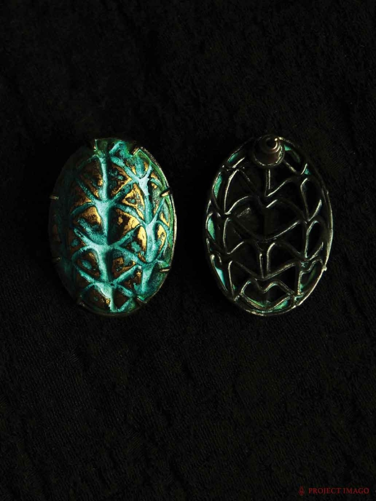 Green Palm Fruit Earrings