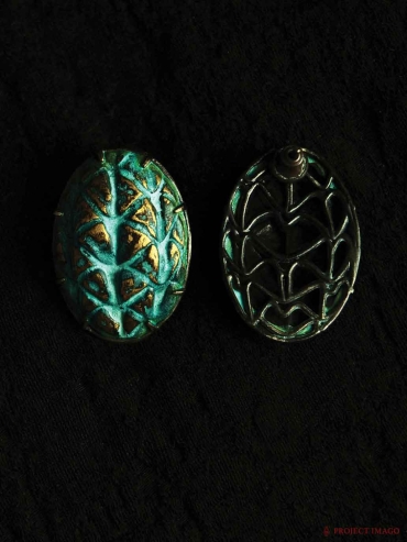 Green Palm Fruit Earrings