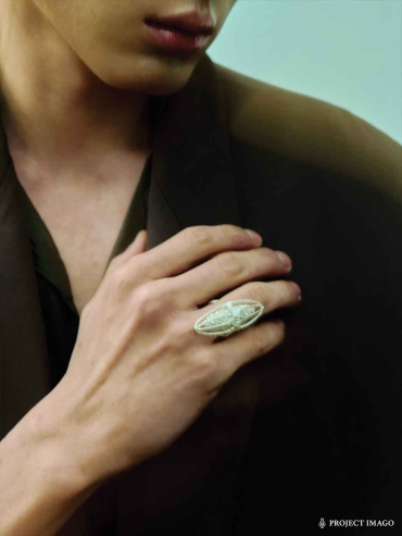 Silver Mirror Jellyfish Ring