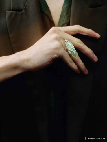 Silver Mirror Jellyfish Ring