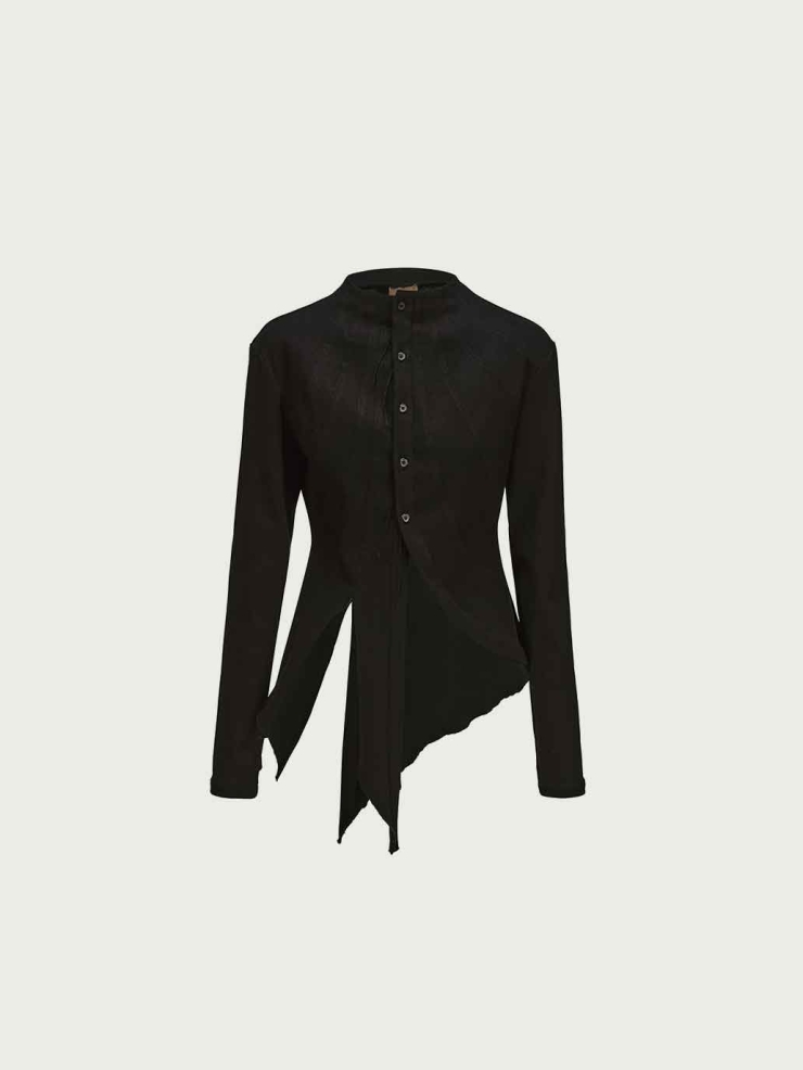 Black Structured Panel Jacket