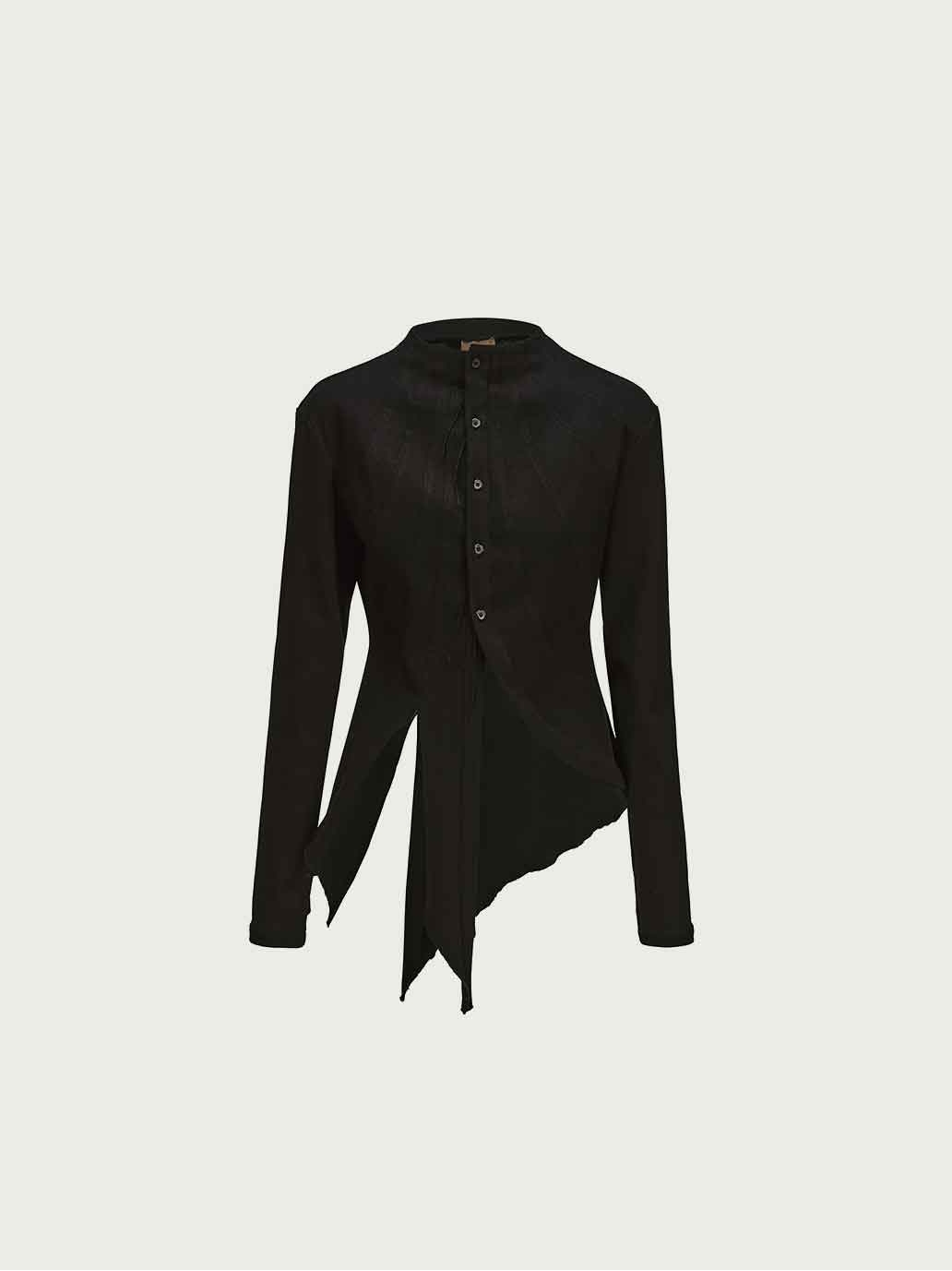 Black Structured Panel Jacket