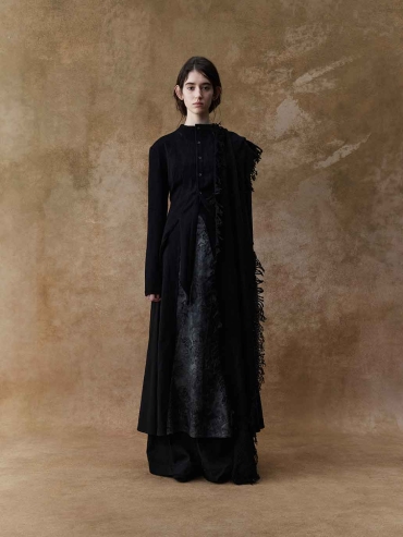 Black Structured Panel Jacket