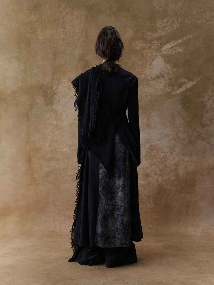 Black Structured Panel Jacket