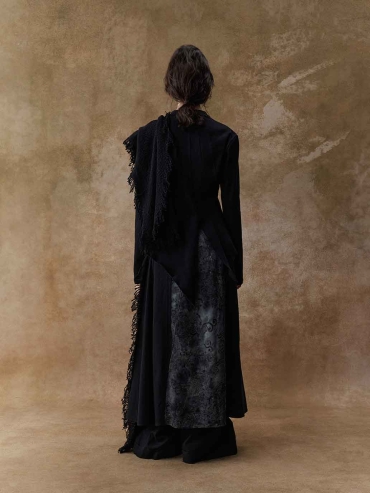 Black Structured Panel Jacket