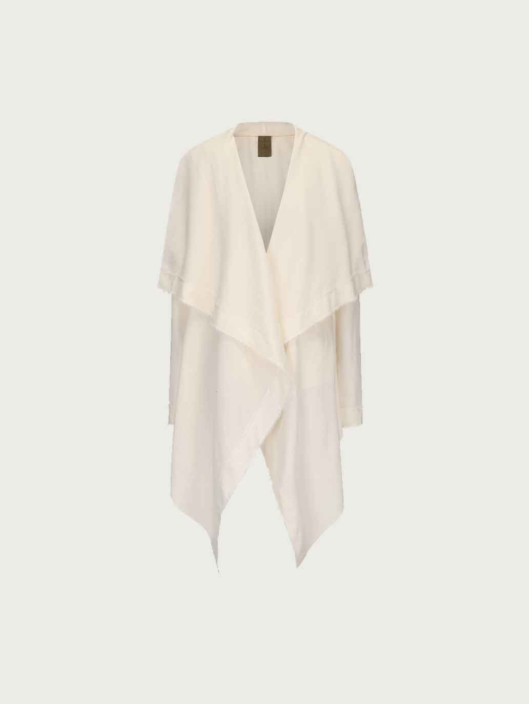 Lace-Trimmed Oversized Collar Cardigan