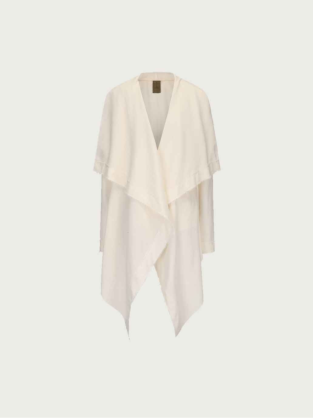 Lace-Trimmed Oversized Collar Cardigan