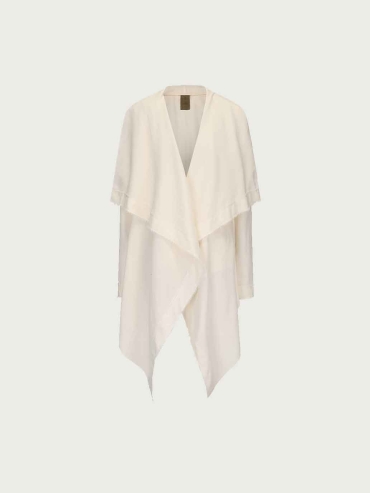 Lace-Trimmed Oversized Collar Cardigan