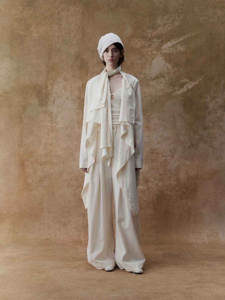 Lace-Trimmed Oversized Collar Cardigan