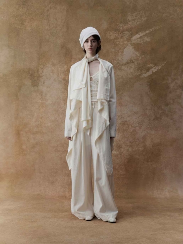 Lace-Trimmed Oversized Collar Cardigan