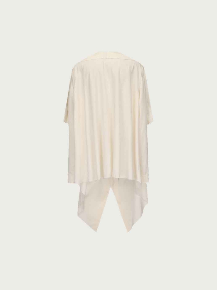 Lace-Trimmed Oversized Collar Cardigan