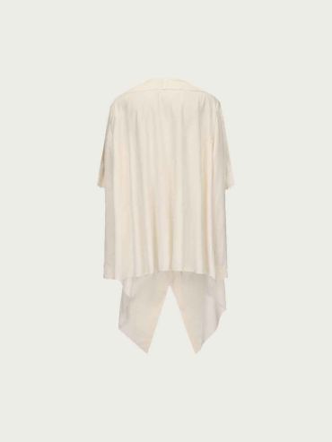 Lace-Trimmed Oversized Collar Cardigan