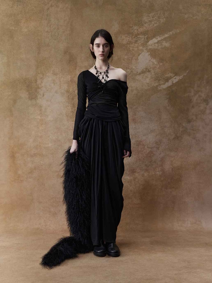 Black Twist-Knot Knit Top