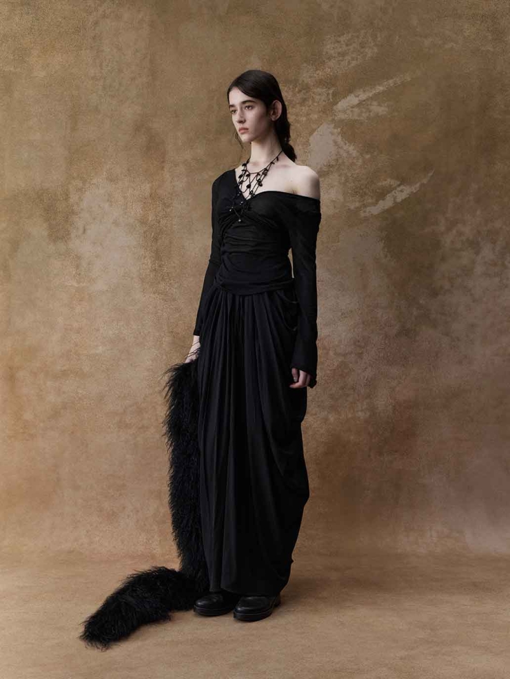 Black Twist-Knot Knit Top