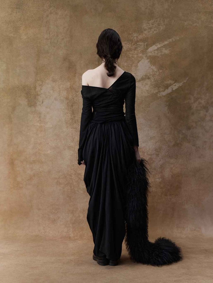 Black Twist-Knot Knit Top