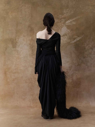 Black Twist-Knot Knit Top