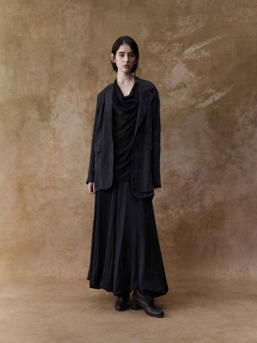 Black Flared Maxi Skirt