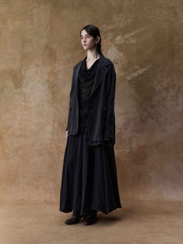 Black Flared Maxi Skirt