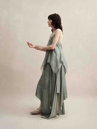 Grey Bell Tassel Top