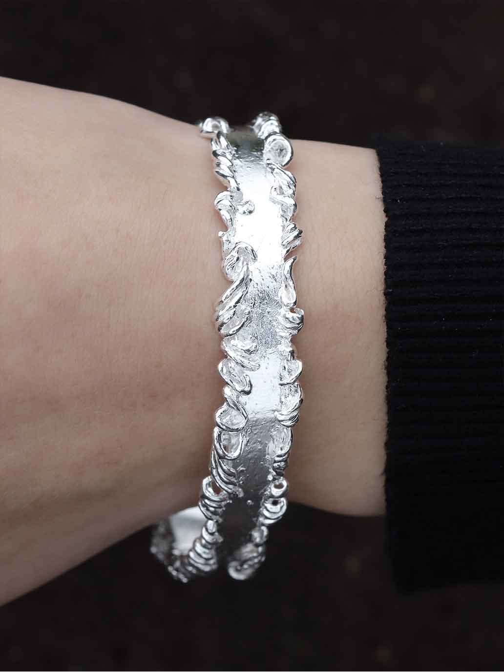 Silver Feather Bracelet