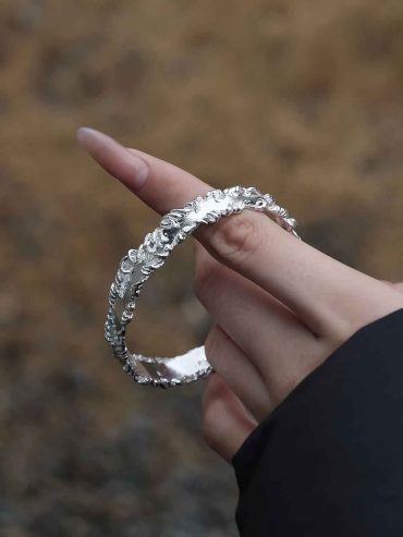 Silver Feather Bracelet