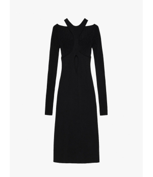 CAES Layered Knit Cut-Out Dress