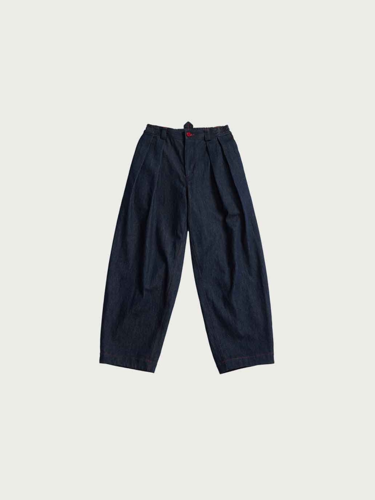 Navy Relaxed Denim Trousers
