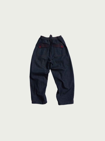 Navy Relaxed Denim Trousers