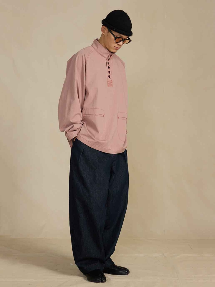 Navy Relaxed Denim Trousers