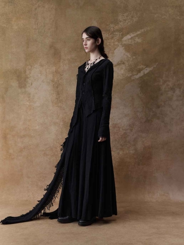 Black Layered-Effect Top