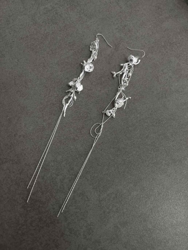 Silver Wild Berry Hook Earring-Single