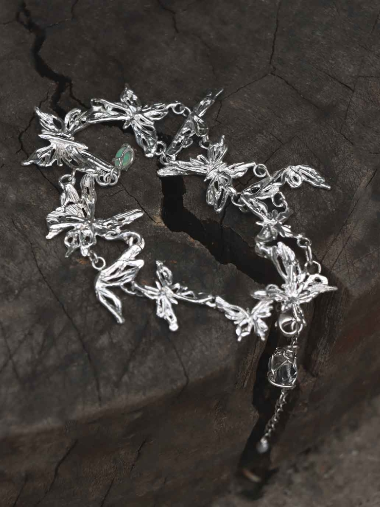 Silver Butterfly Chase Bracelet