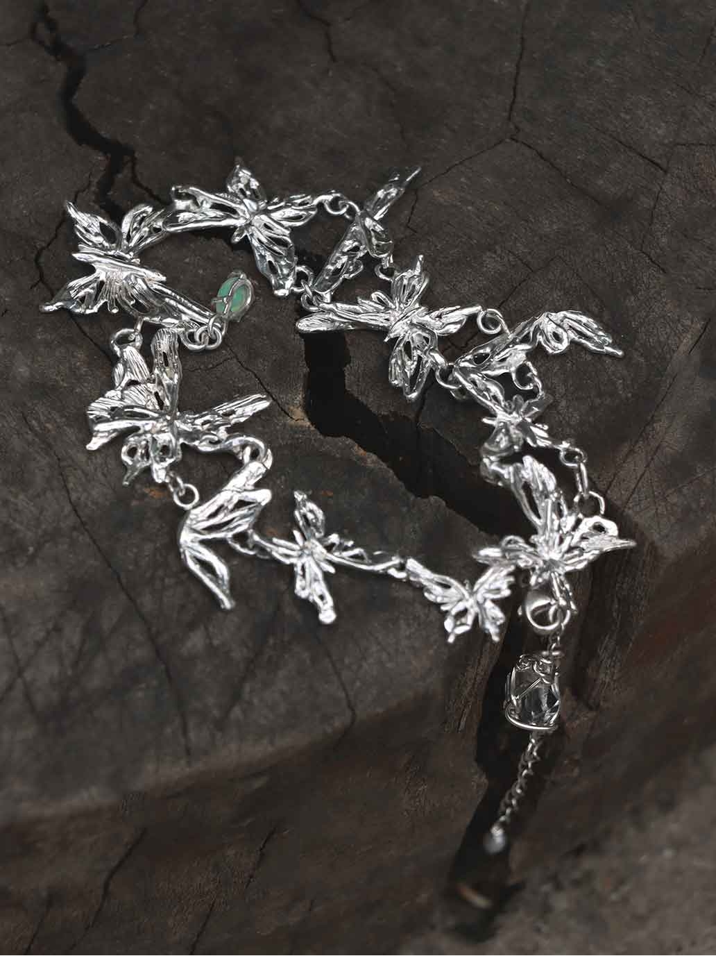 Silver Butterfly Chase Bracelet