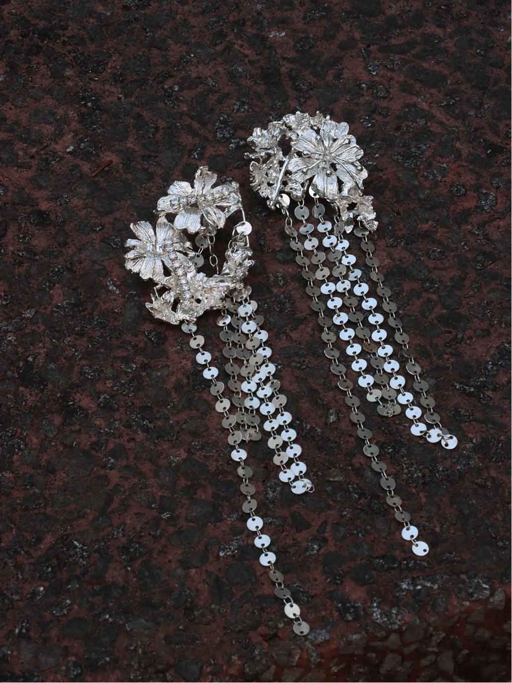 Silver Spring Blossom Stud Earring-Single