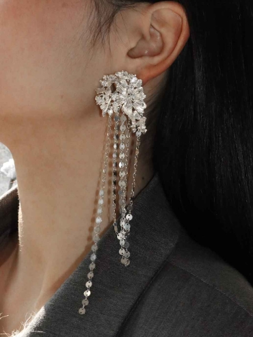 Silver Spring Blossom Stud Earring-Single