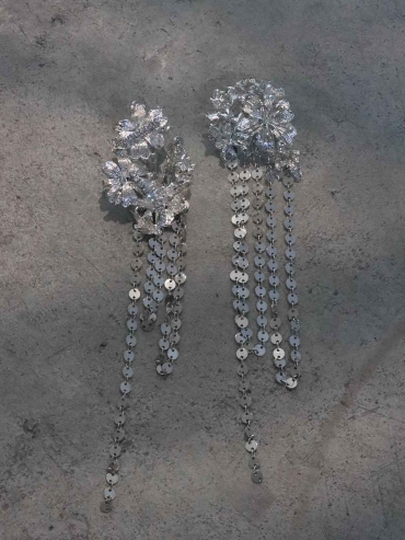 Silver Spring Blossom Stud Earring-Single