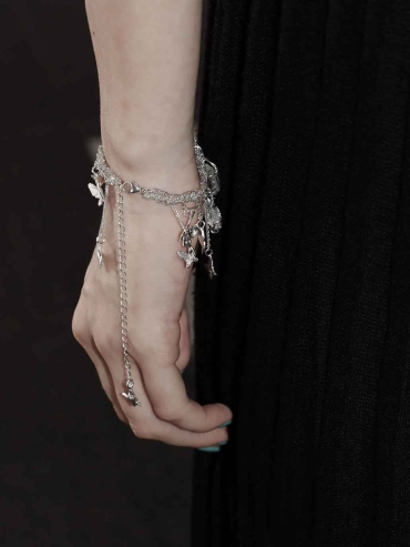 Silver Butterfly Cluster Bracelet